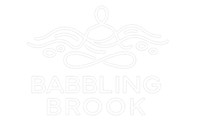 Babbling Brook — meditating figure with flowing water